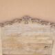 White cerused mango wood headboard