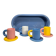 Axel Chay blue tray, cups and saucers