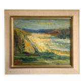 Vintage Modernists Oil Painting Autumn Landscape by Aksel 1960s
