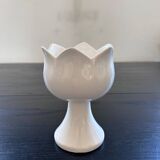 White tulip candle holder