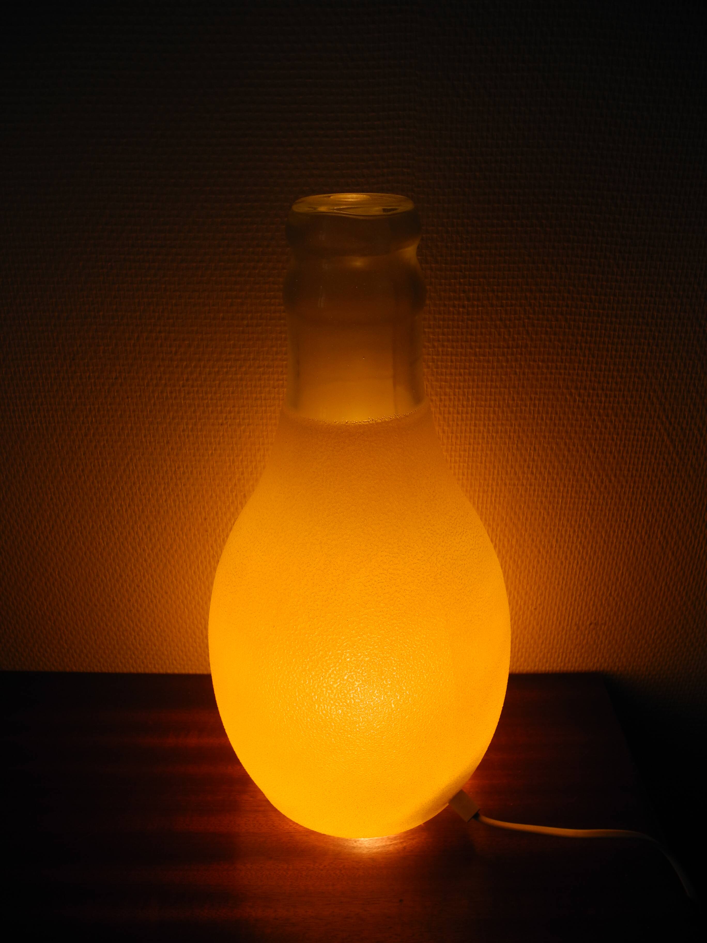 Old decorative bottle lamp vintage bottle lamp 70s