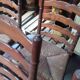 Ensemble de six chaises dossier à barreau