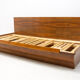 Mid century sofabed in walnut by Jindrich Halabala for UP Zavody, 1950´s