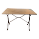 Marble and wrought iron bistro table