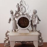 Chimney pendulum, clock, patinated