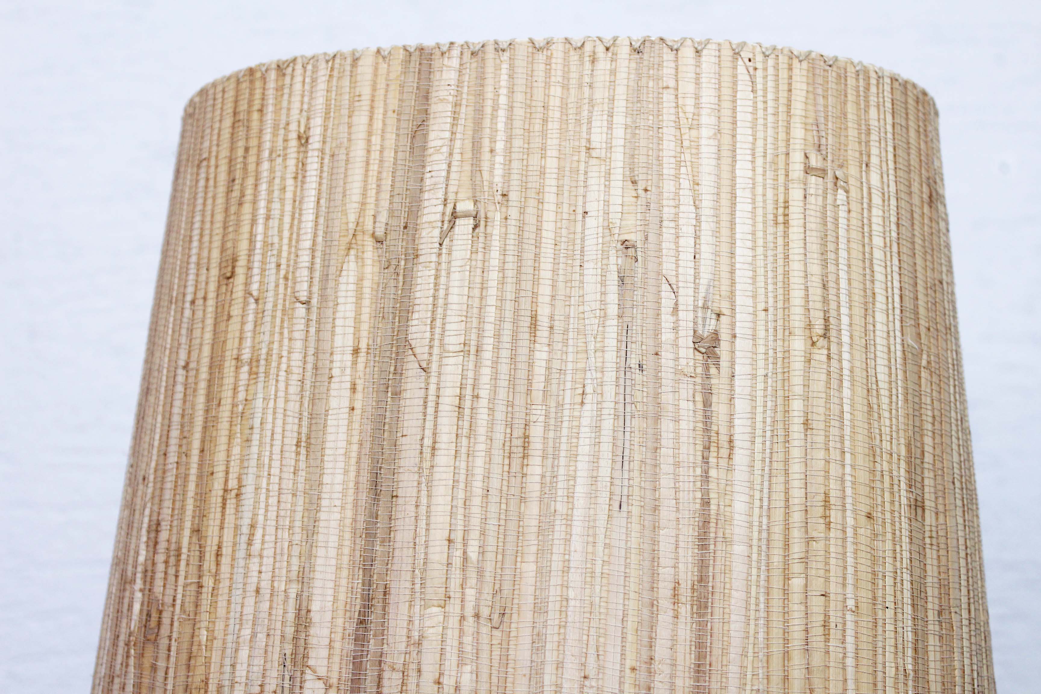 Beautiful ceramic table lamp and 60s straw