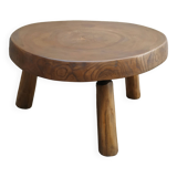 Brutalist solid wood coffee table