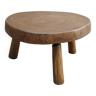 Brutalist solid wood coffee table