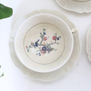 Set of 4 tea cups, porcelain Old Royal Factory of Limoges, Vintage