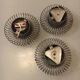 Set of 3 “spring” design wall lights in chrome metal, 1970s, in the spirit of Andrea Lazzari