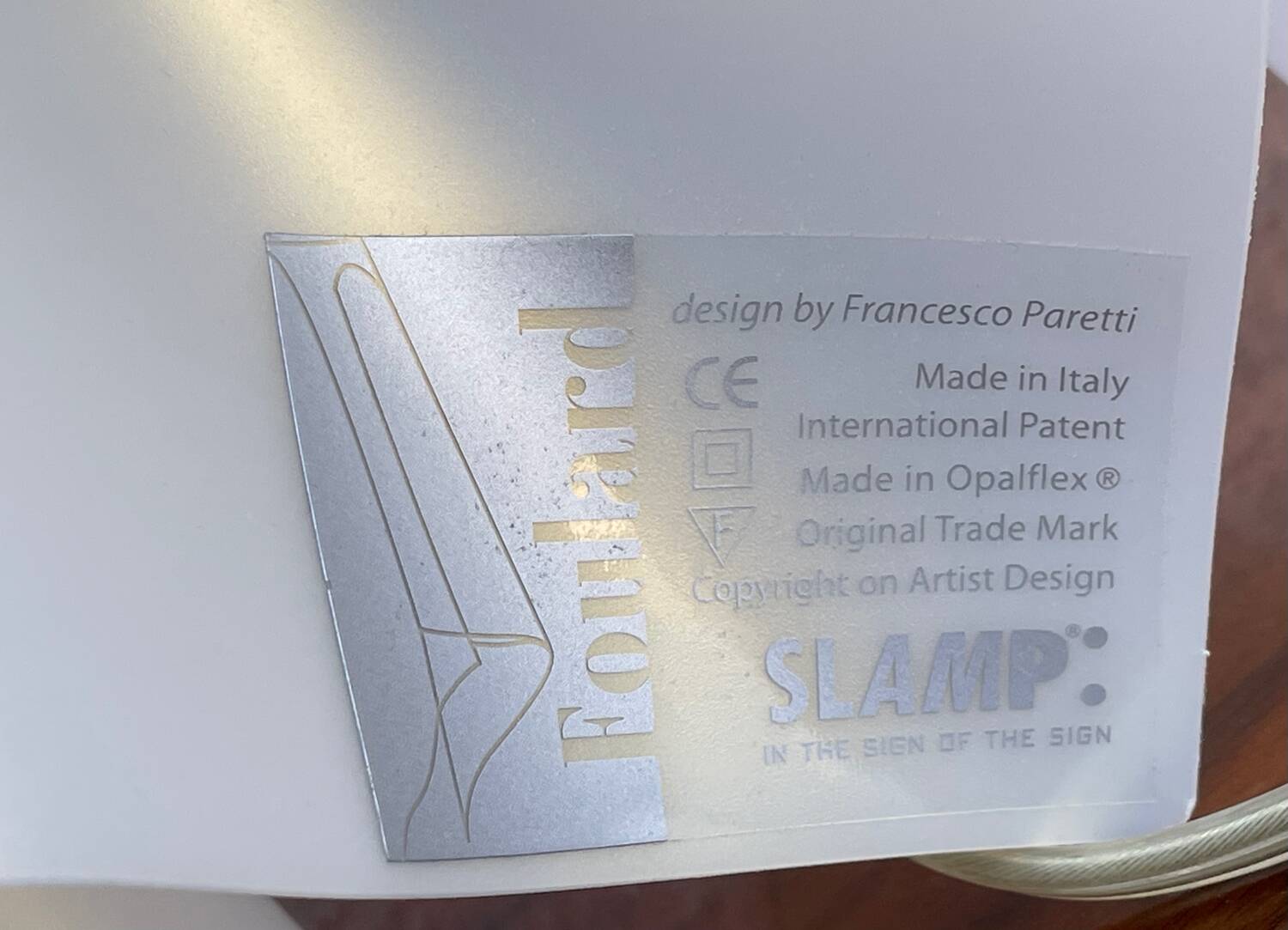 Pair of Foulard slamp lamps