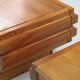 140 cm bed and bedside tables in certified solid elm regain