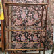 Rattan bookcase shelf - and glass - vintage