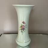 Large Hollohàza porcelain vase with floral motifs