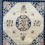 Vintage Square Carpet Art Deco from Beijing China