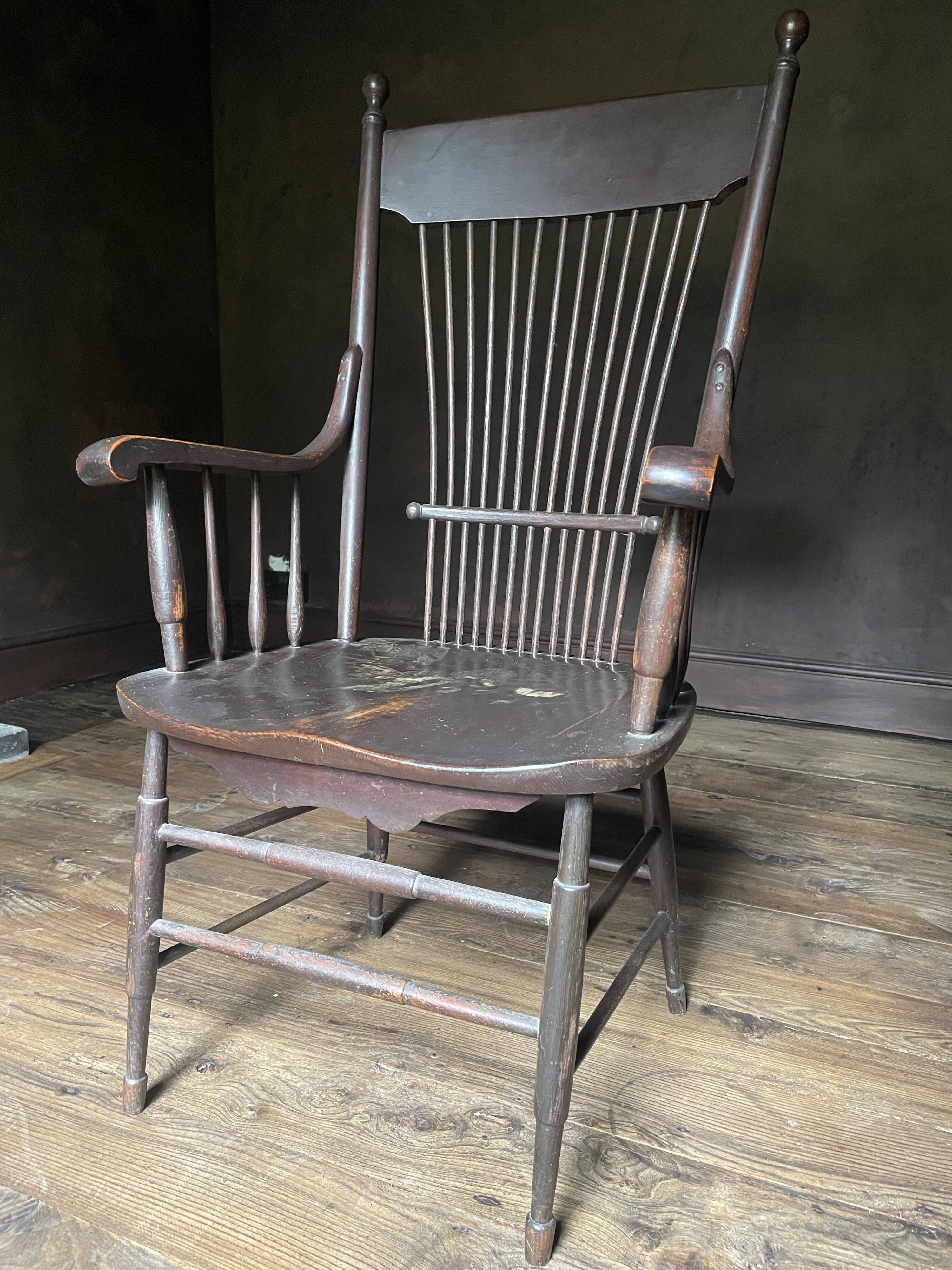 Antique Comb Back Windsor Armchair | Country House Chair | Primitive Folk F