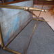 Brass and marble coffee table