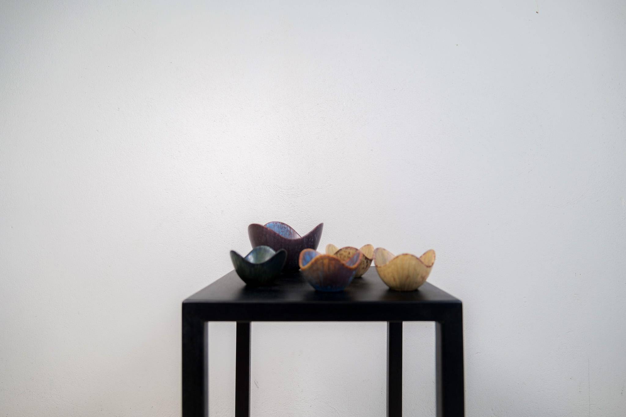 Mid-Century Modern Set of 5 Bowls Rörstrand Gunnar Nylund, Sweden, 1950s