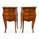 Paire de table de chevet style Louis XV en Bois de Rose