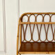 Vintage rattan wall shelf