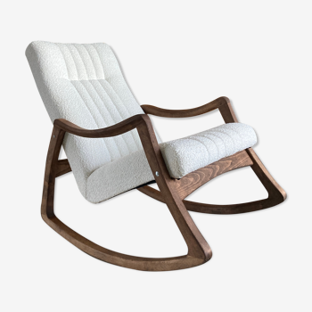 Chaise à bascule originale du milieu du siècle de TON, Tchécoslovaquie, années 1960