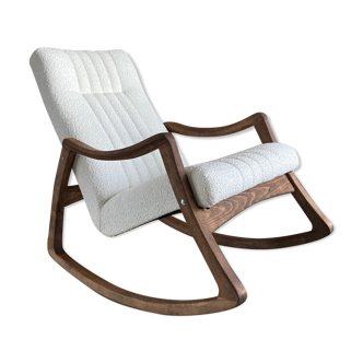 Chaise à bascule originale du milieu du siècle de TON, Tchécoslovaquie, années 1960