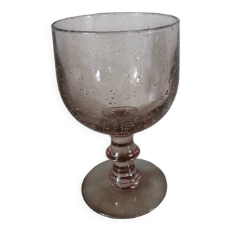 Large stemmed glass with bubble glass