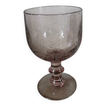 Large stemmed glass with bubble glass