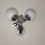 Chromed petal chandelier 1970