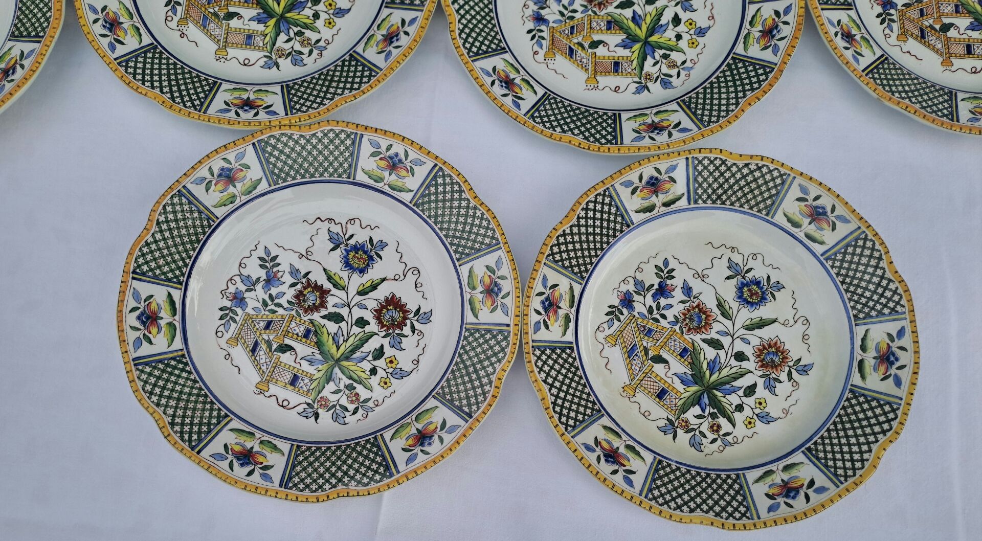 8 dessert plates Sarreguemines model Montmorency