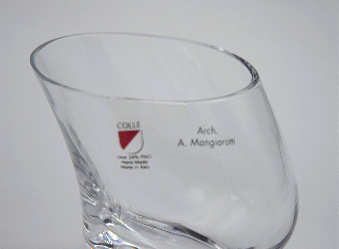 Angelo Mangiarotti for Cristallerie Il Colle 1970s drinking set