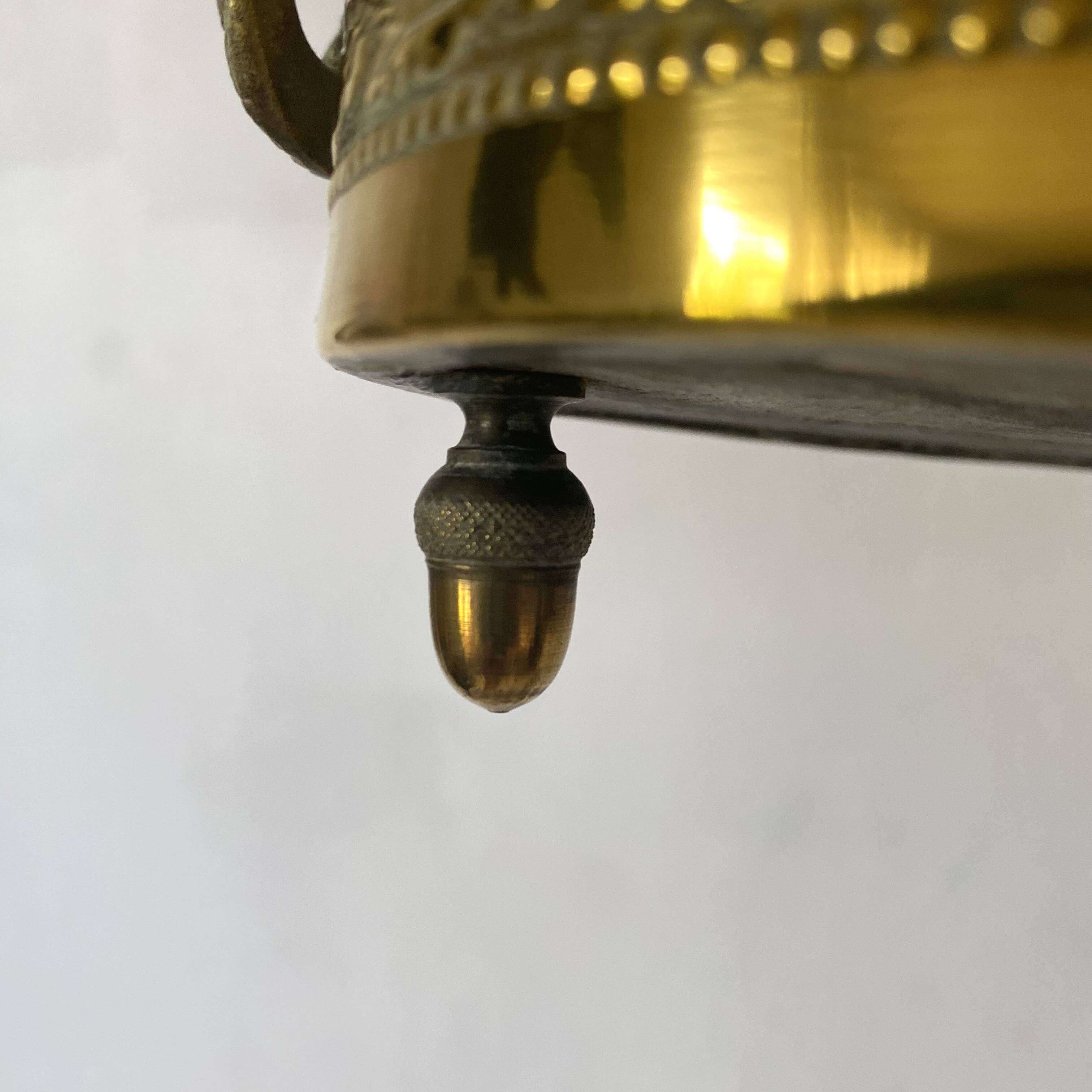 Antique brass planter