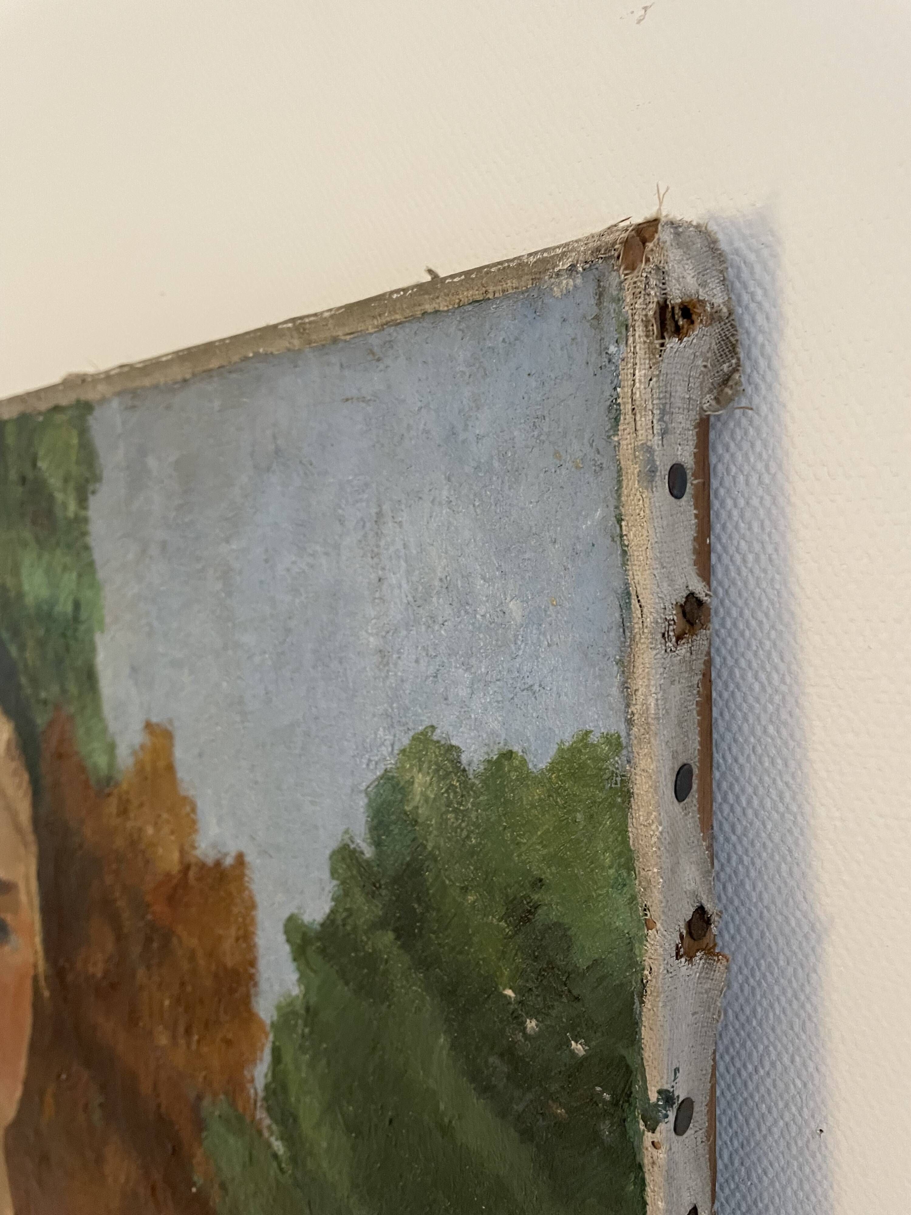 Portrait of a woman, Oil on canvas, Th. Lantz