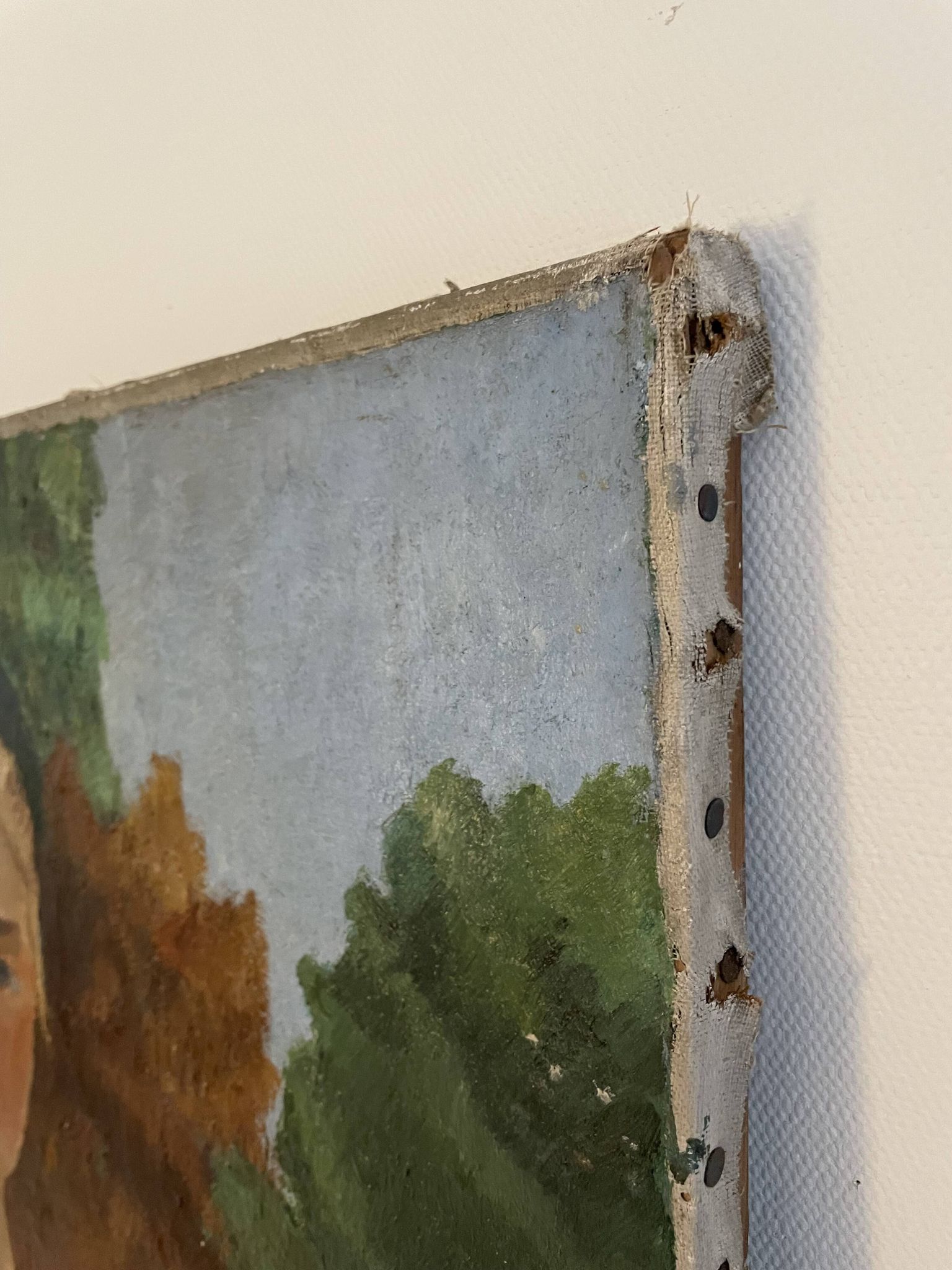 Portrait de femme, Huile sur toile, Th. Lantz