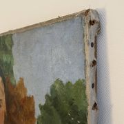 Portrait de femme, Huile sur toile, Th. Lantz