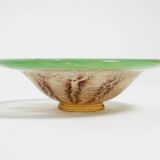 Three large colored 1930s glass bowls by Karl Wiedmann for WMF Ikora