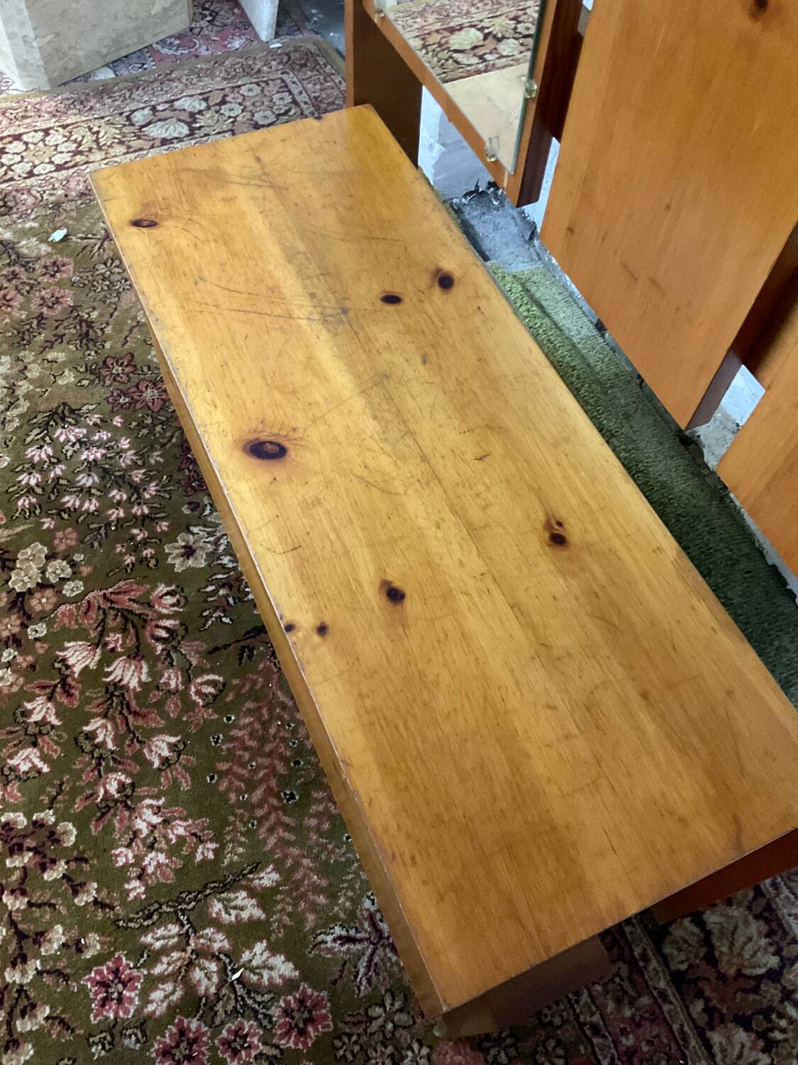 Vintage solid pine wardrobe