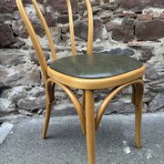 6 Chaises bistrot style Baumann cuir vintage 80s