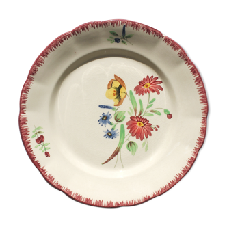 Hand-painted Pexonne standing serving plate or dish