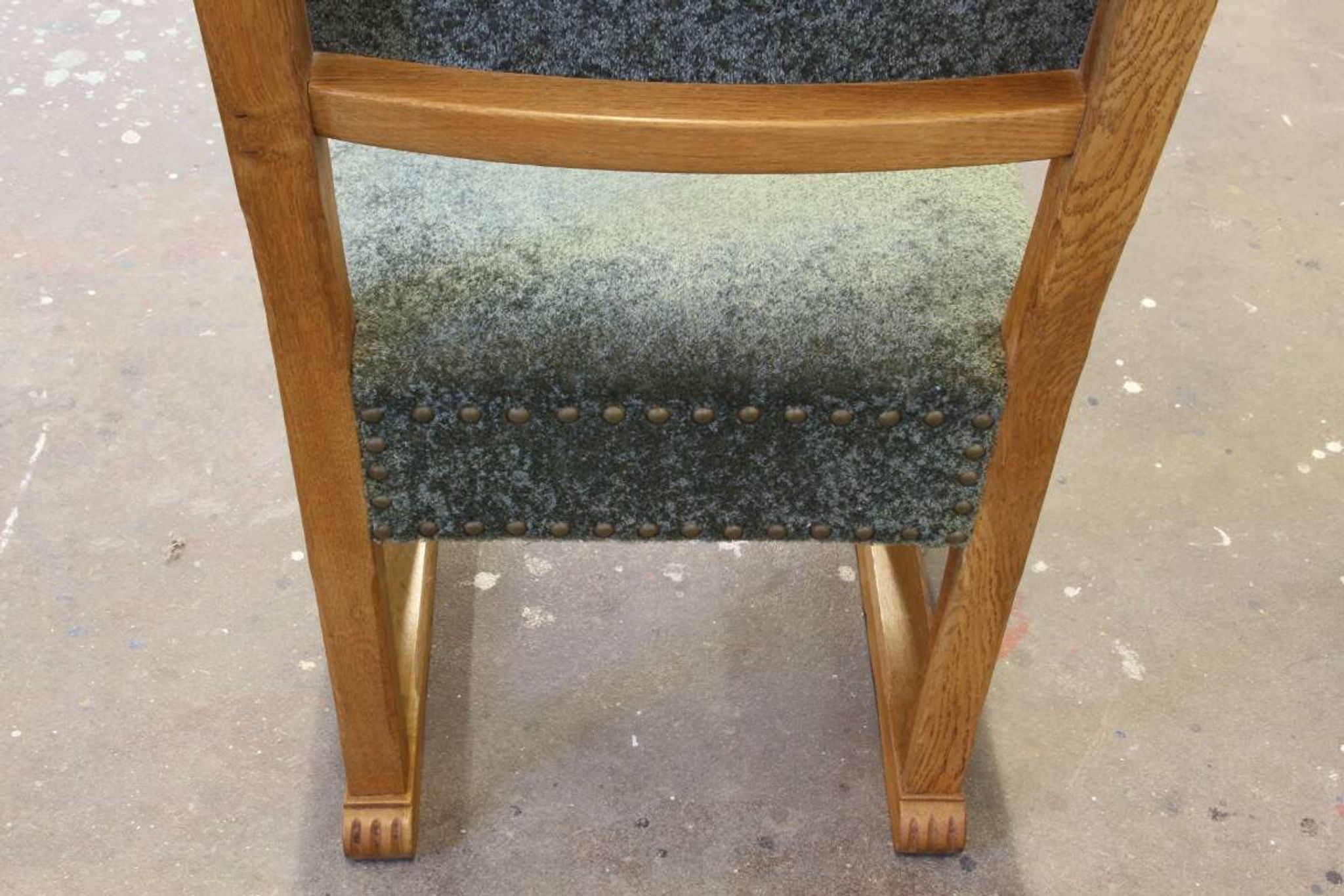 Vintage 1950s signature, solid oak dining throne chairs, Danish craftsmanship