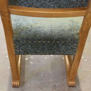 Vintage 1950s signature, solid oak dining throne chairs, Danish craftsmanship