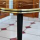 Table basse tripode compas design graphique des années 60