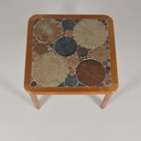 Coffee table with ceramic work by Tue Poulsen for Haslev Møbelsnedkeri, 1960s