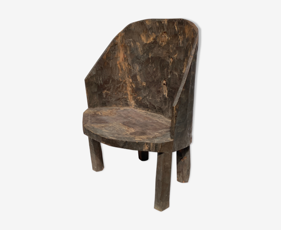 Hand Carved Solid Wood Wabi Sabi Indian Tribal Chair Selency Hand Carved Solid Wood Wabi Sabi Indian Tribal Chair Selency
