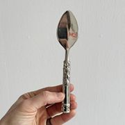Antique shiny metal cheese cutlery