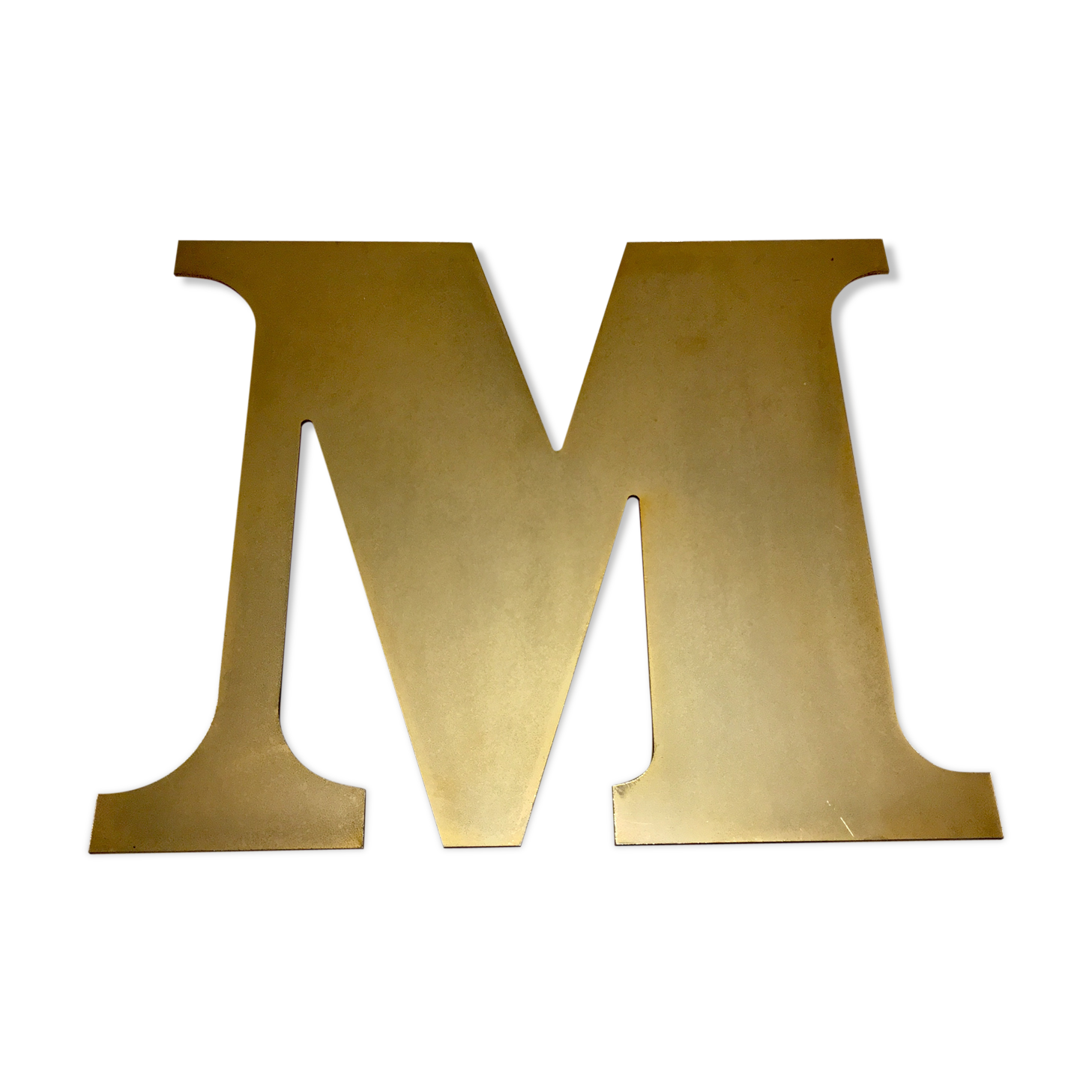 Old store brass sign letter