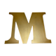 Old store brass sign letter