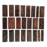 Anciennes lettres d'imprimerie en bois, alphabet, 13 cm