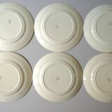 Set of 6 plates Blueberry decor Luneville France, 1900