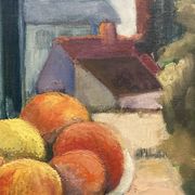 Leray, "In Front of the Window", fauvist still life, oil on canvas